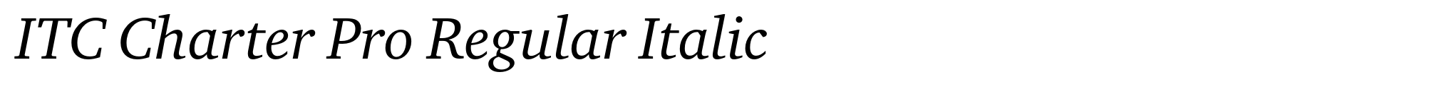 ITC Charter Pro Regular Italic image